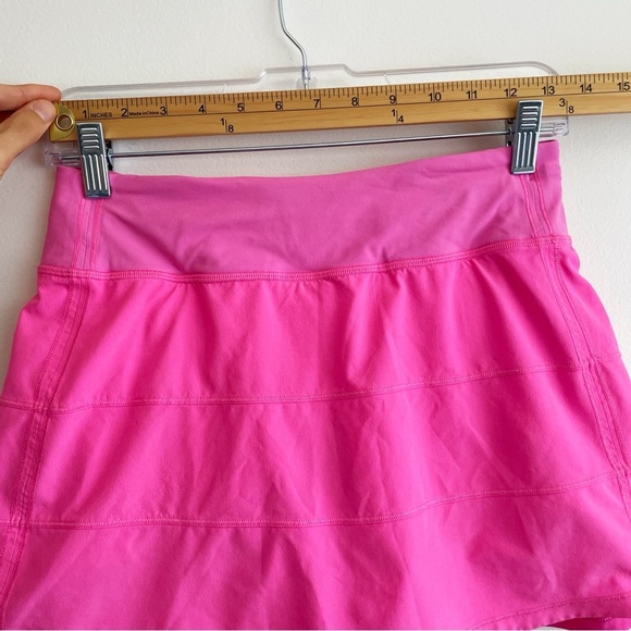 Lululemon Pace Rival Mid Rise Skirt neon pink tennis cheer preppy skort tiered 4 - Picture 11 of 13